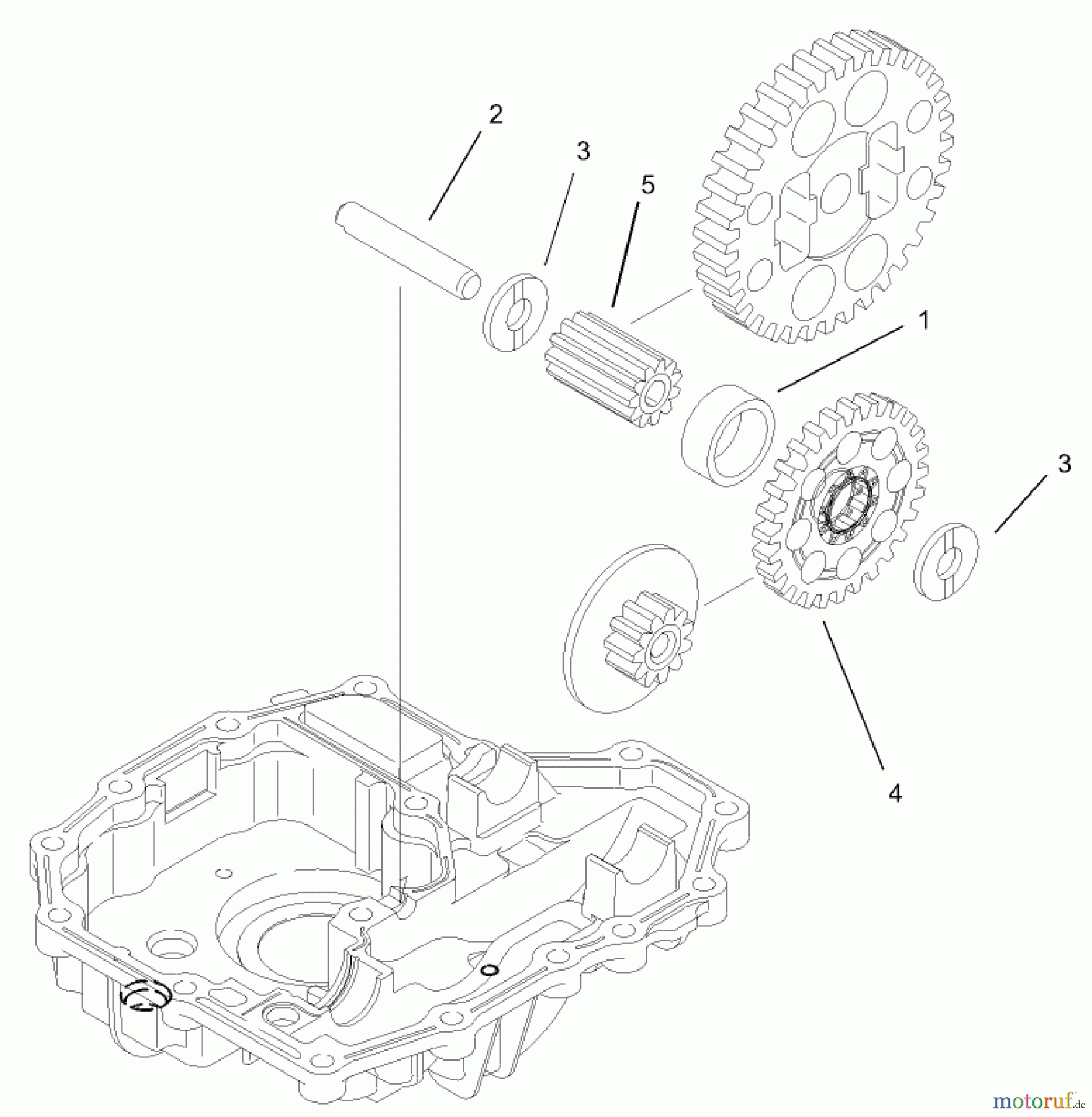 Toro Neu Mowers, Lawn & Garden Tractor Seite 1 74570 (DH 210) - Toro DH 210 Lawn Tractor, 2005 (250000001-250999999) FINAL PINION ASSEMBLY TRANSMISSION ASSEMBLY NO. 104-2889