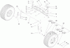 Toro 74570 (DH 210) - DH 210 Lawn Tractor, 2005 (250000001-250999999) Ersatzteile FRONT AXLE ASSEMBLY
