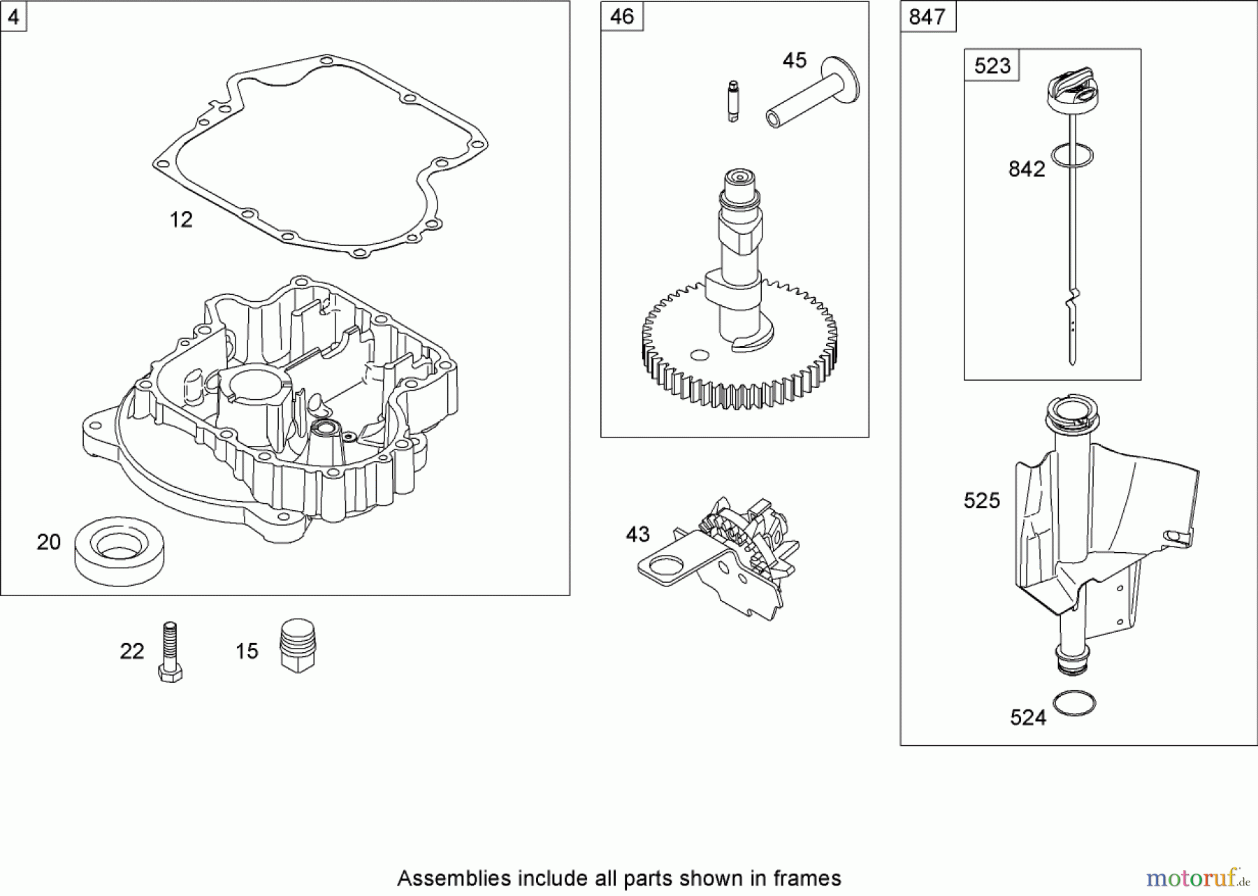 Toro Neu Mowers, Lawn & Garden Tractor Seite 1 74573 (DH 200) - Toro DH 200 Lawn Tractor, 2007 (270000001-270999999) CRANKCASE ASSEMBLY BRIGGS AND STRATTON MODEL 31A607-0117-E1