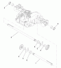 Toro 74573 (DH 200) - DH 200 Lawn Tractor, 2009 (290000001-290000480) Ersatzteile AXLE SHAFT ASSEMBLY TRANSMISSION ASSEMBLY NO. 114-3155