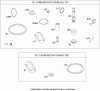 Toro 74573 (DH 200) - DH 200 Lawn Tractor, 2009 (290000001-290000480) Ersatzteile CARBURETOR OVERHAUL KIT BRIGGS AND STRATTON MODEL 31A607-0117-E1