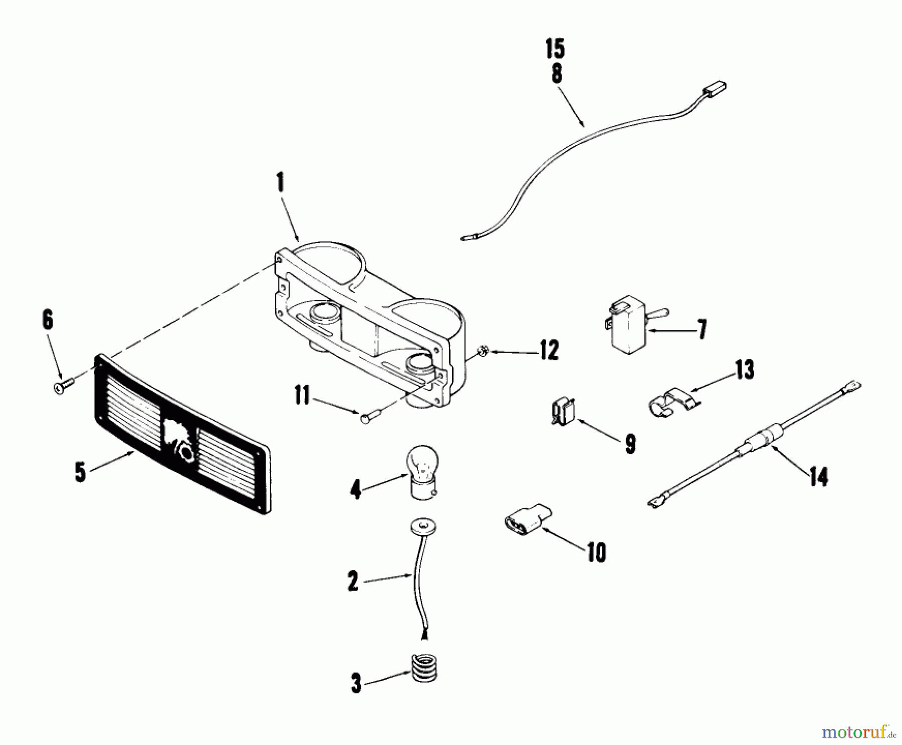 Toro Neu Accessories, Mower 80817 - Toro Headlight Kit, 1981 PARTS LIST FOR HEADLIGHT ACCESSORY FACTORY ORDER NUMBER 8-0817