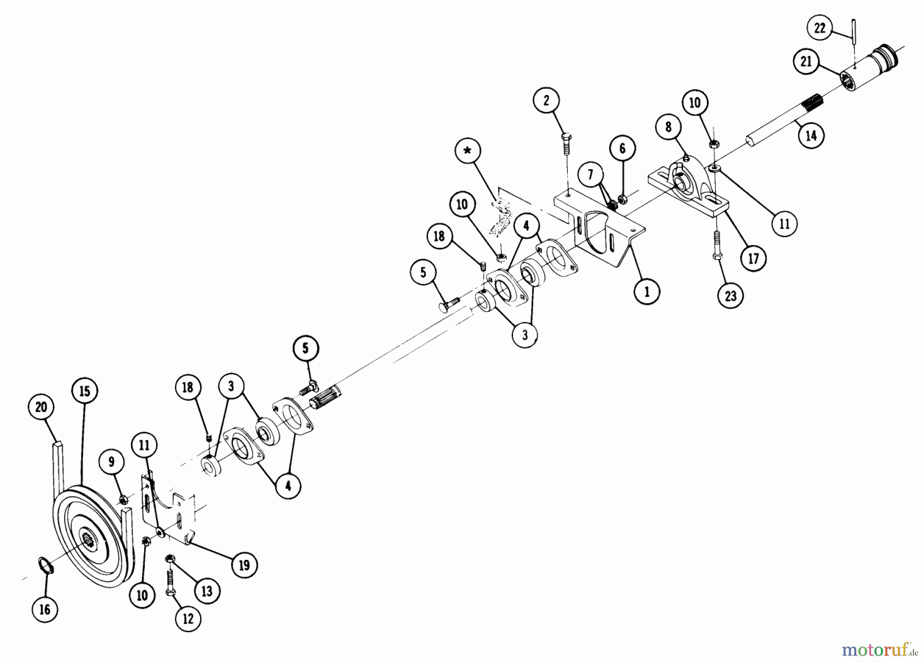 Toro Neu Accessories 83222 - Toro Rear PTO, 1976 PARTS LIST-REAR POWER TAKE-OFF MODEL 8-3222 FOR 60