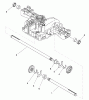 Toro 74573 (DH 200) - DH 200 Lawn Tractor, 2010 (310000001-310999999) Ersatzteile AXLE SHAFT ASSEMBLY TRANSMISSION ASSEMBLY NO. 114-3155