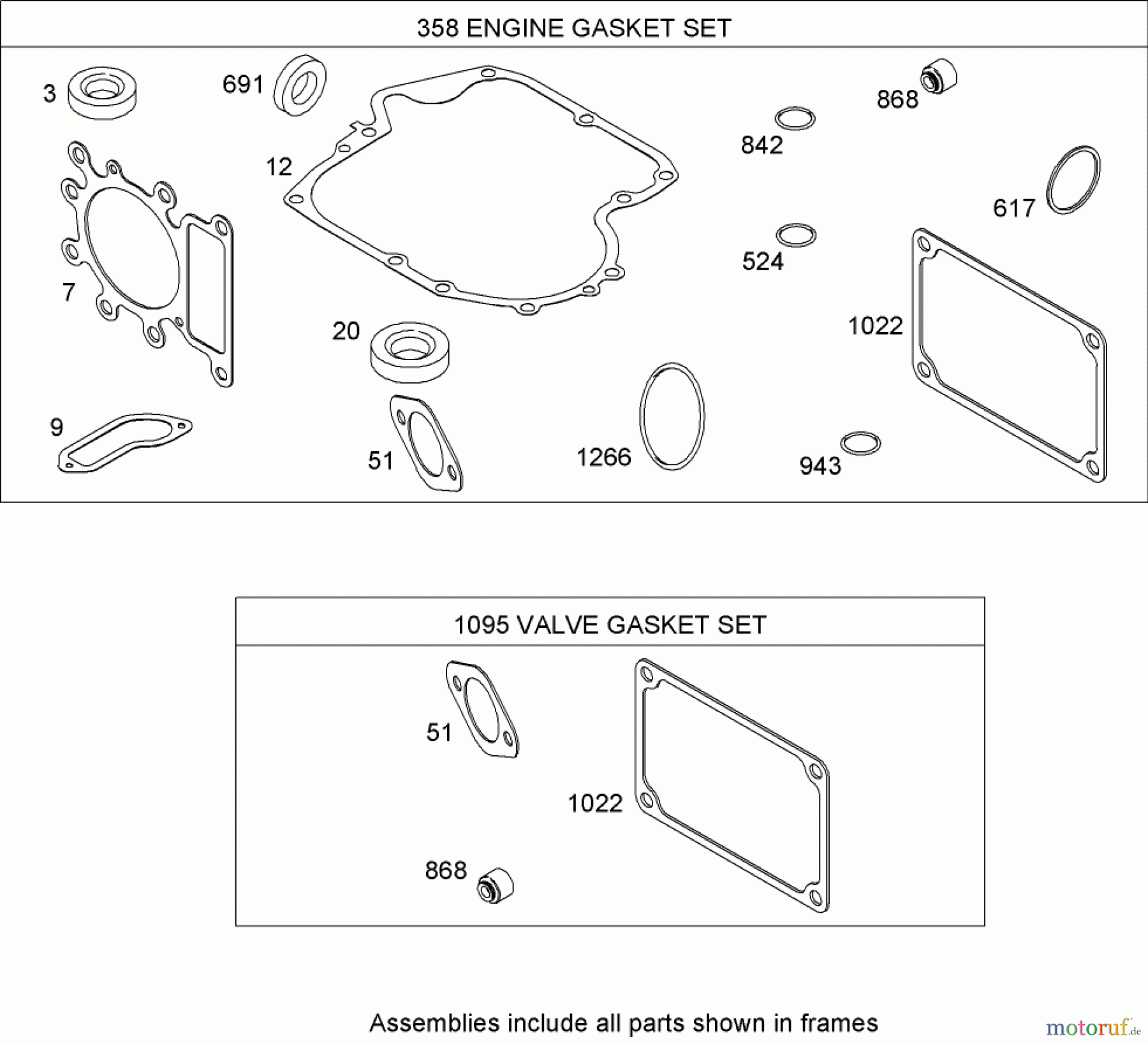 Toro Neu Mowers, Lawn & Garden Tractor Seite 1 74582 (DH 210) - Toro DH 210 Lawn Tractor, 2008 (280000001-280999999) GASKET SET BRIGGS AND STRATTON MODEL 31G777-0130-E1