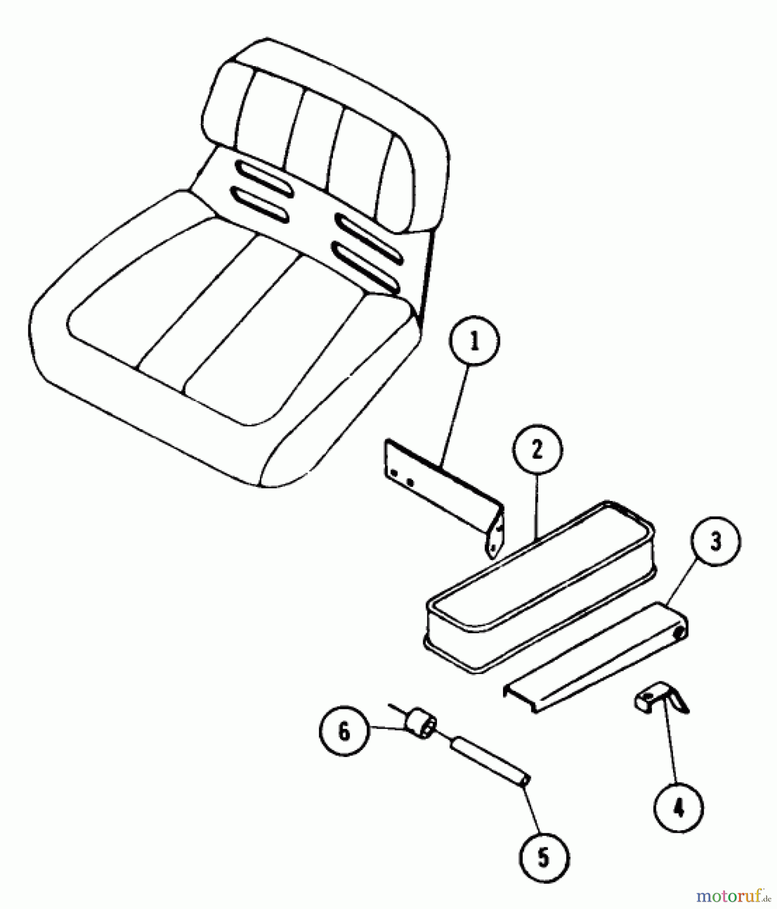 Toro Neu Accessories, Mower 82010 - Toro Arm Rest Kit, D-Series Tractor, 1974 ARM REST FACTORY ORDER NUMBER (MODEL 8-2010)