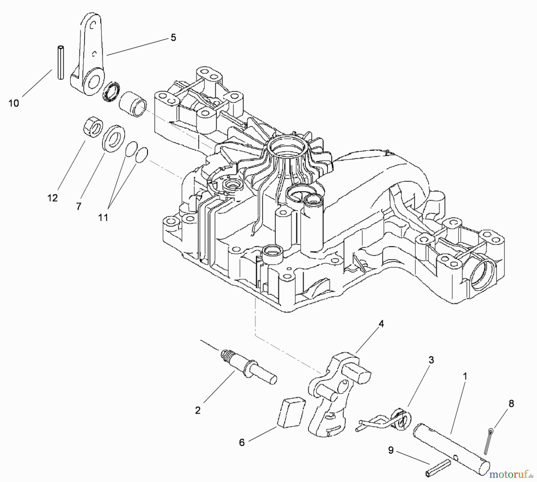  Toro Neu Mowers, Lawn & Garden Tractor Seite 1 74582 (DH 210) - Toro DH 210 Lawn Tractor, 2010 (310000001-310999999) CONTROL SHAFT ASSEMBLY TRANSMISSION ASSEMBLY NO. 114-3155