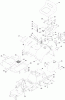 Toro 74582 (DH 210) - DH 210 Lawn Tractor, 2011 (311000001-311999999) Ersatzteile FRAME, FENDER, SEAT AND FUEL TANK ASSEMBLY