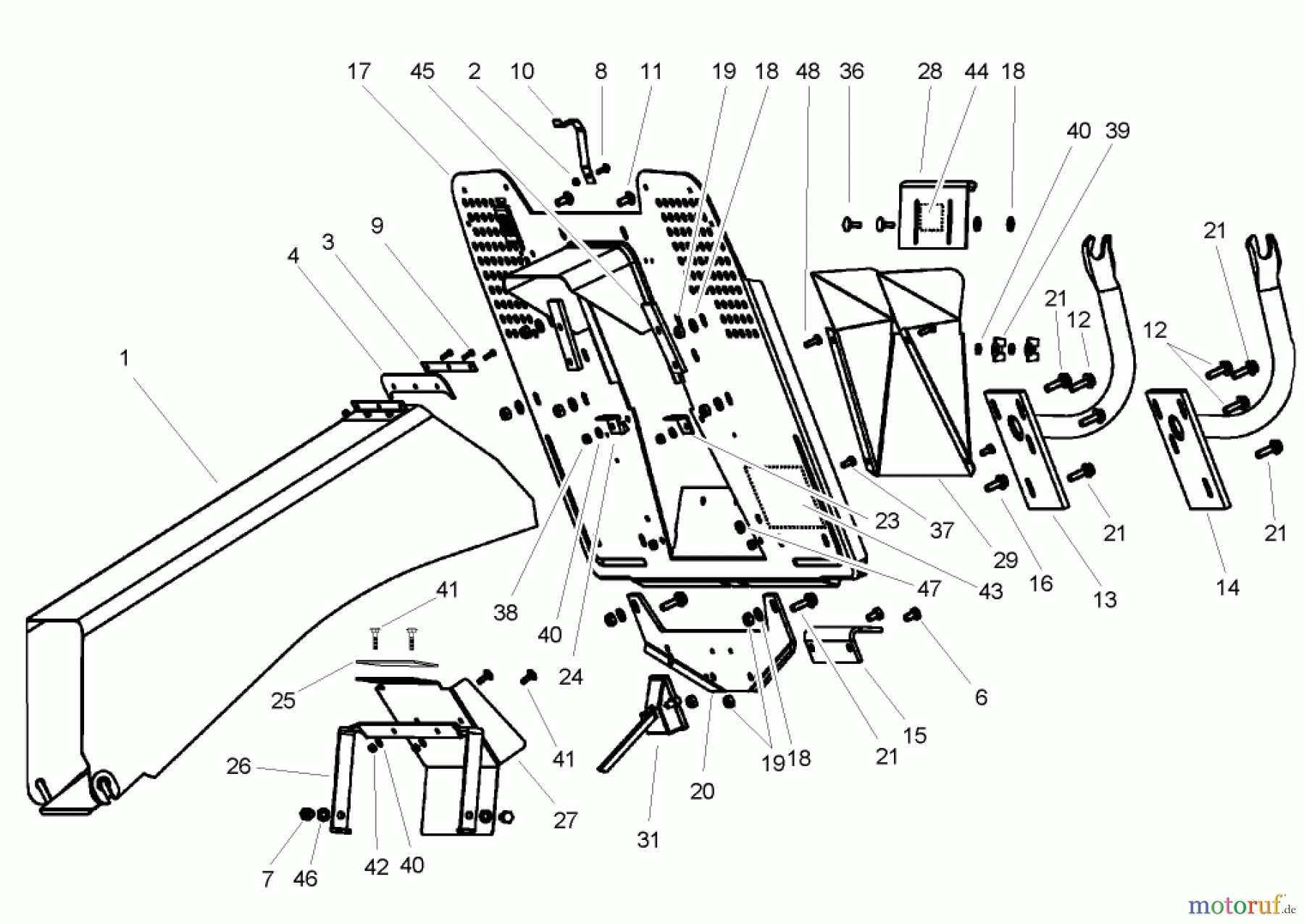 Toro Neu Mowers, Lawn & Garden Tractor Seite 1 74590 (190-DH) - Toro 190-DH Lawn Tractor, 2004 (240000001-240999999) COLLECTOR ASSEMBLY