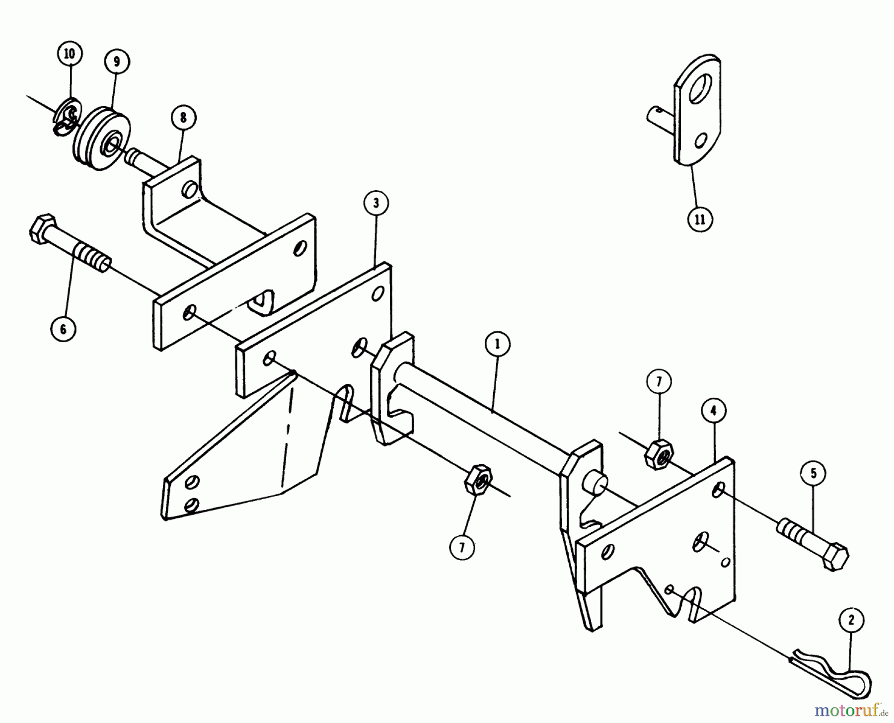 Toro Neu Accessories, Mower 85231 - Toro Speed Hitch, 1971 PARTS LIST FOR SPEED HITCH MODEL 8-5231