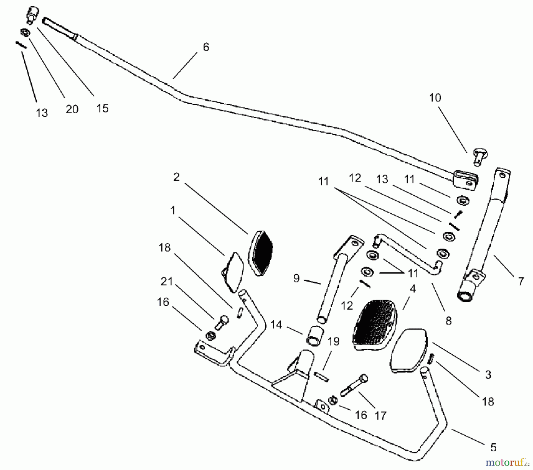 Toro Neu Mowers, Lawn & Garden Tractor Seite 1 74590 (190-DH) - Toro 190-DH Lawn Tractor, 2004 (240000001-240999999) TRAVEL PEDAL ASSEMBLY
