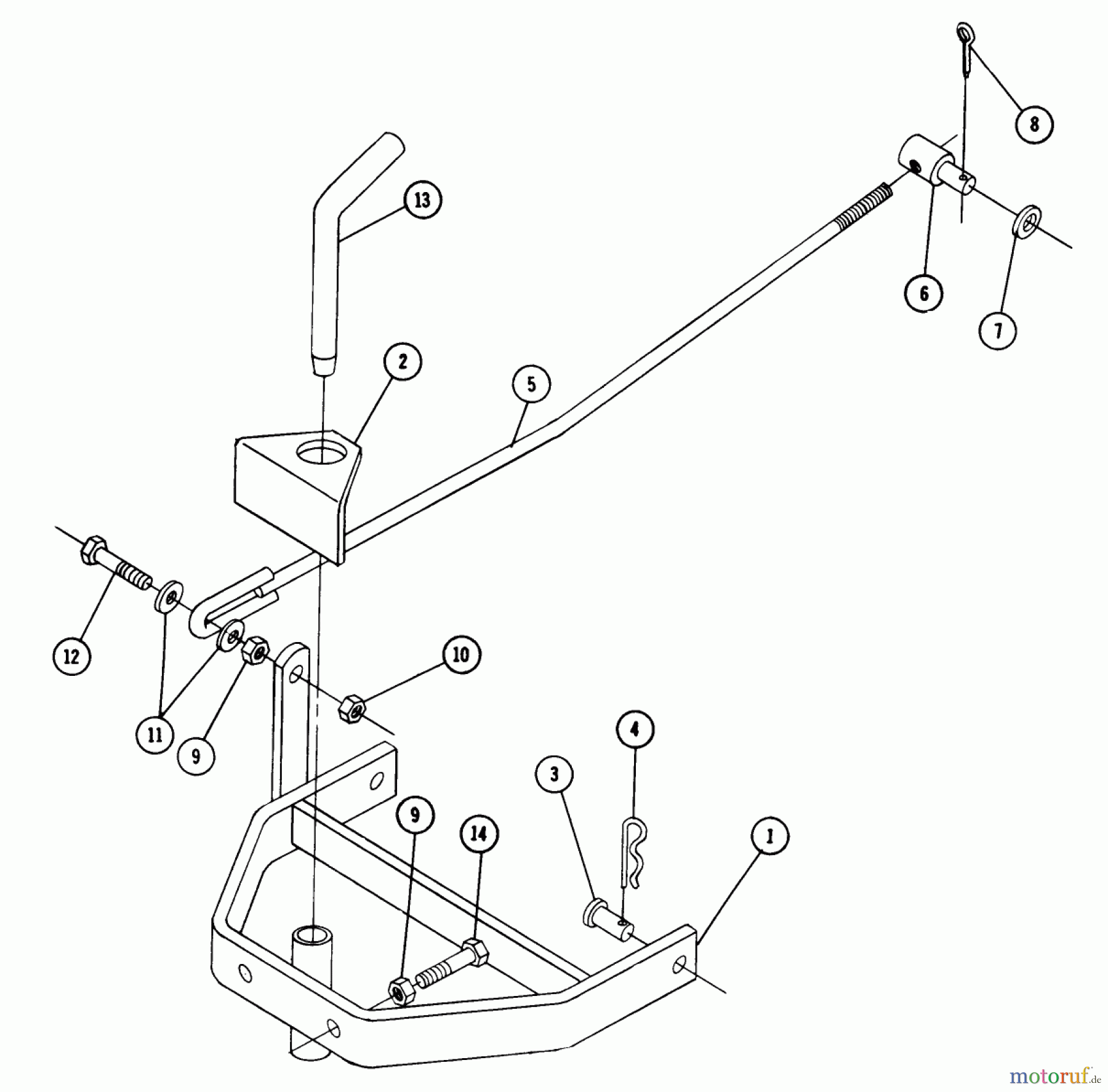 Toro Neu Accessories, Mower 85311 - Toro Clevis Hitch, 1971 PARTS LIST CLEVIS HITCH TYPE