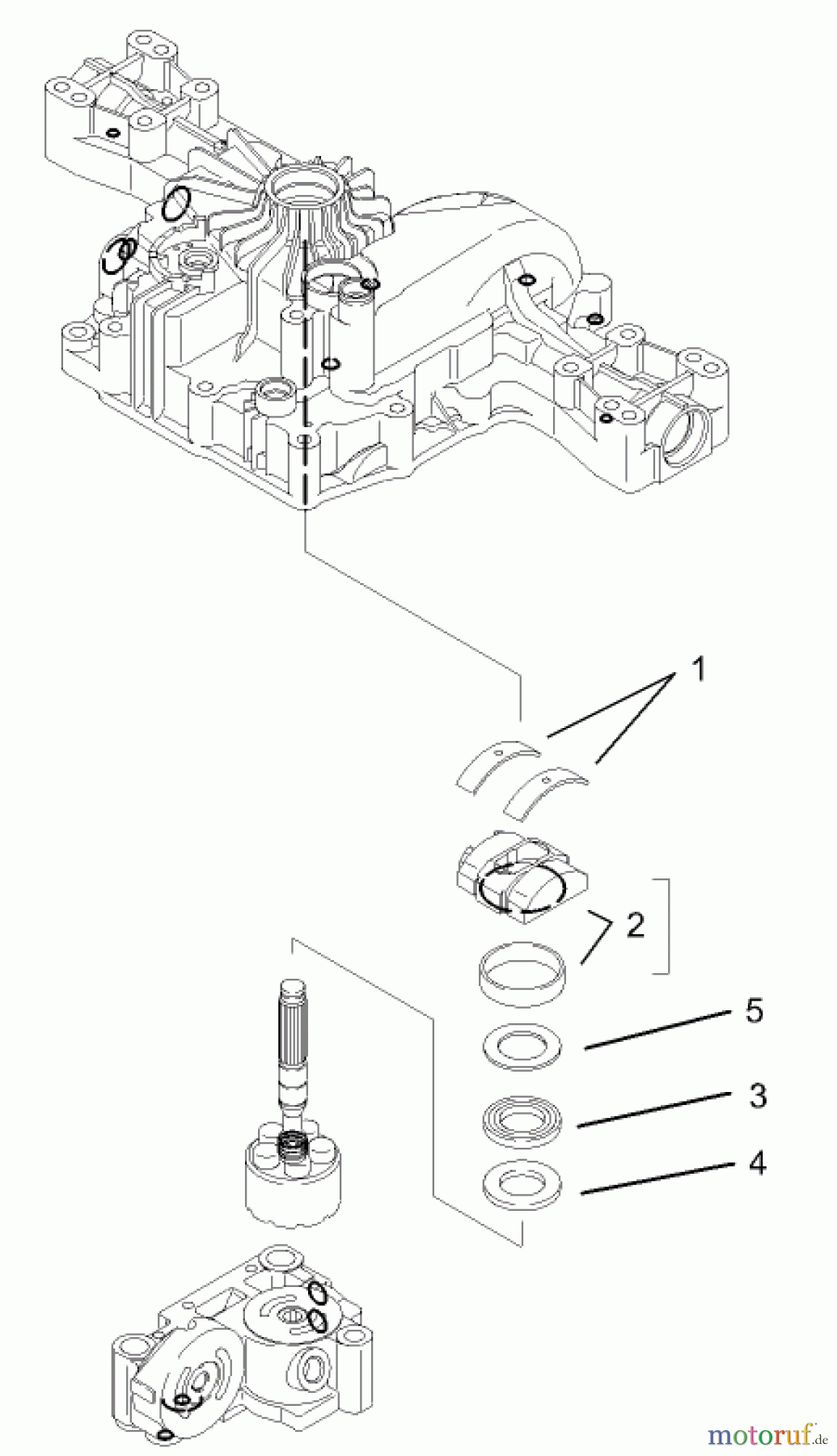 Toro Neu Mowers, Lawn & Garden Tractor Seite 1 74590 (DH 220) - Toro DH 220 Lawn Tractor, 2005 (250000001-250999999) RANGE SHIFT ASSEMBLY TRANSMISSION ASSEMBLY NO. 104-2889