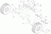 Toro 74591 (DH 220) - DH 220 Lawn Tractor, 2006 (260000001-260999999) Ersatzteile FRONT AXLE ASSEMBLY