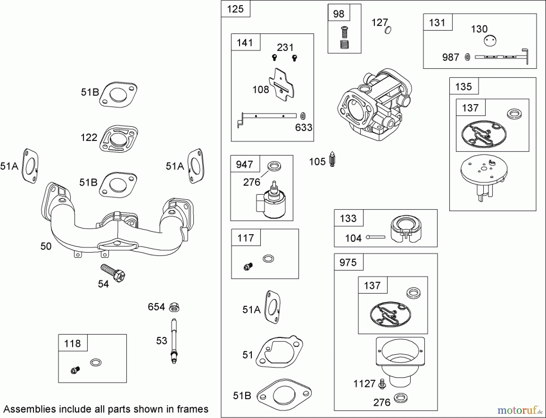  Toro Neu Mowers, Lawn & Garden Tractor Seite 1 74592 (DH 220) - Toro DH 220 Lawn Tractor, 2007 (270000001-270000651) CARBURETOR ASSEMBLY BRIGGS AND STRATTON 441677-0136-E1