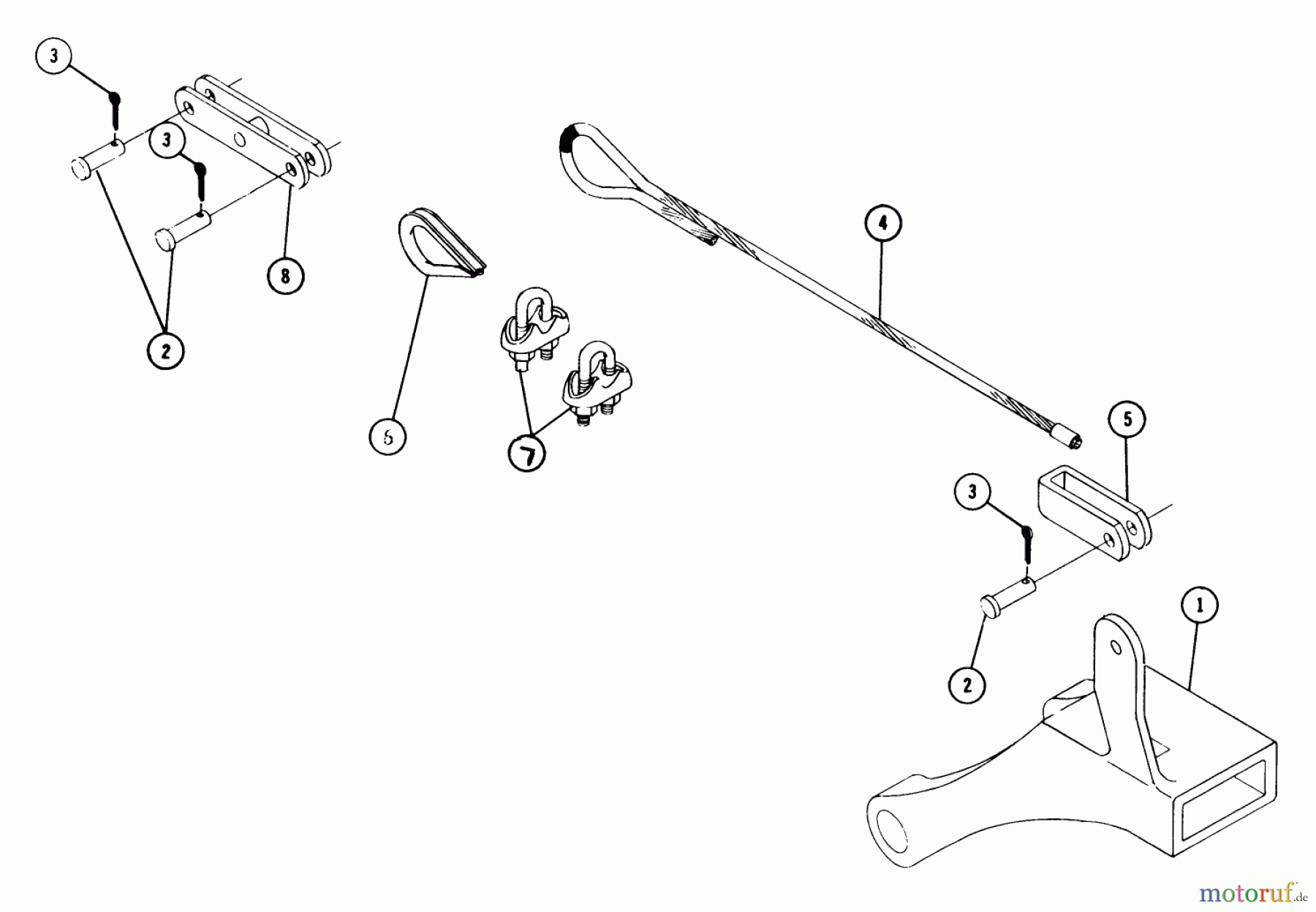 Toro Neu Accessories, Mower 85521 - Toro Slot Hitch, 1974 PARTS LIST-IMPLEMENT HITCH (SLOT TYPE) FACTORY ORDER NUMBER 8-5521