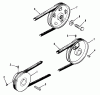 Toro 81-16B801 (C-161) - C-161 Twin 8-Speed Tractor, 1978 Ersatzteile DRIVE BELT AND PULLEYS