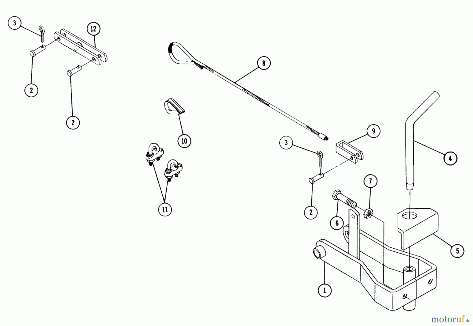 Toro Neu Accessories, Mower 85511 - Toro Clevis Hitch, 1975 IMPLEMENT HITCH (CLEVIS TYPE
