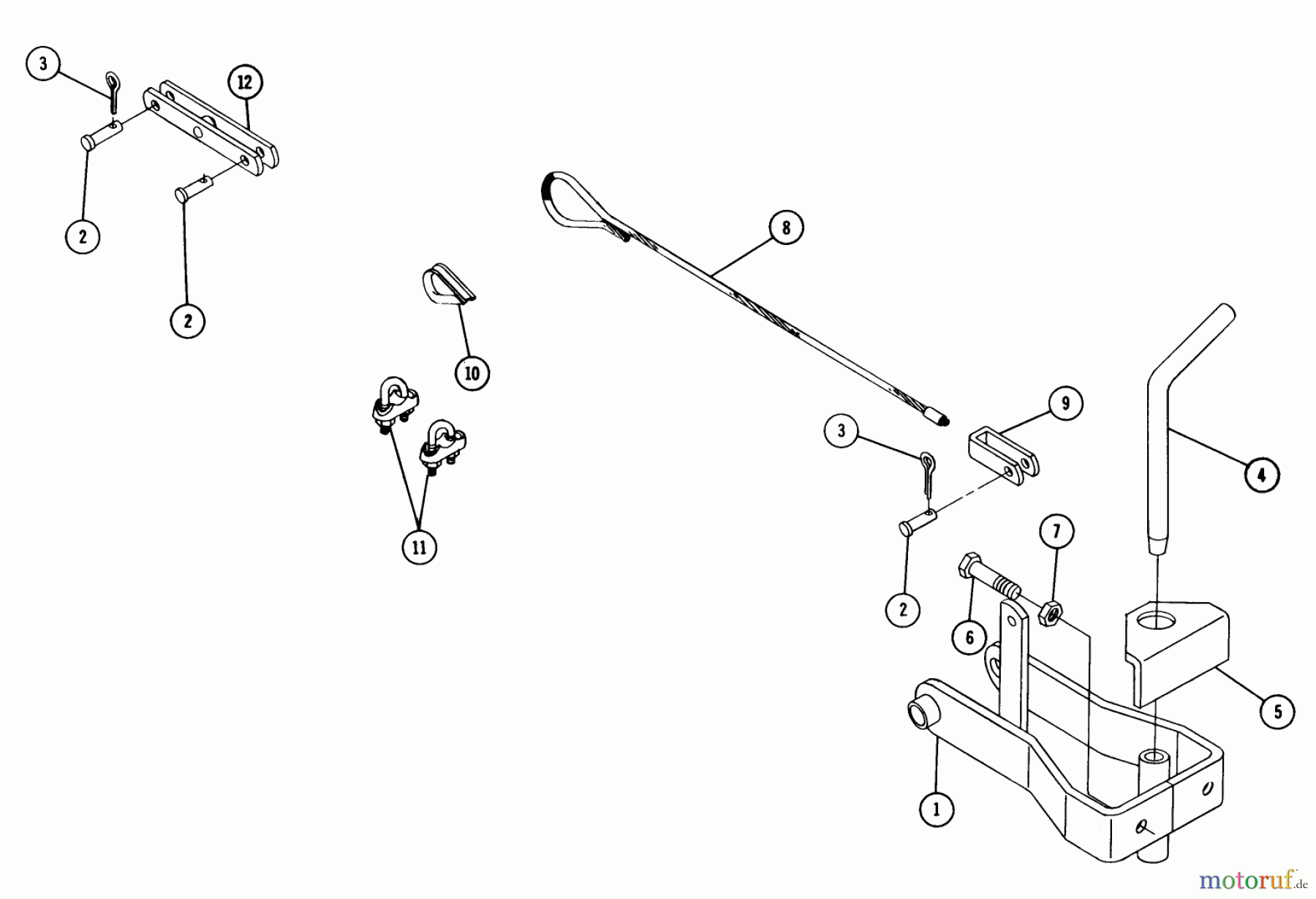 Toro Neu Accessories, Mower 85511 - Toro Clevis Hitch, 1973 IMPLEMENT HITCH PARTS LIST MODEL 8-5511 (CLEVIS TYPE