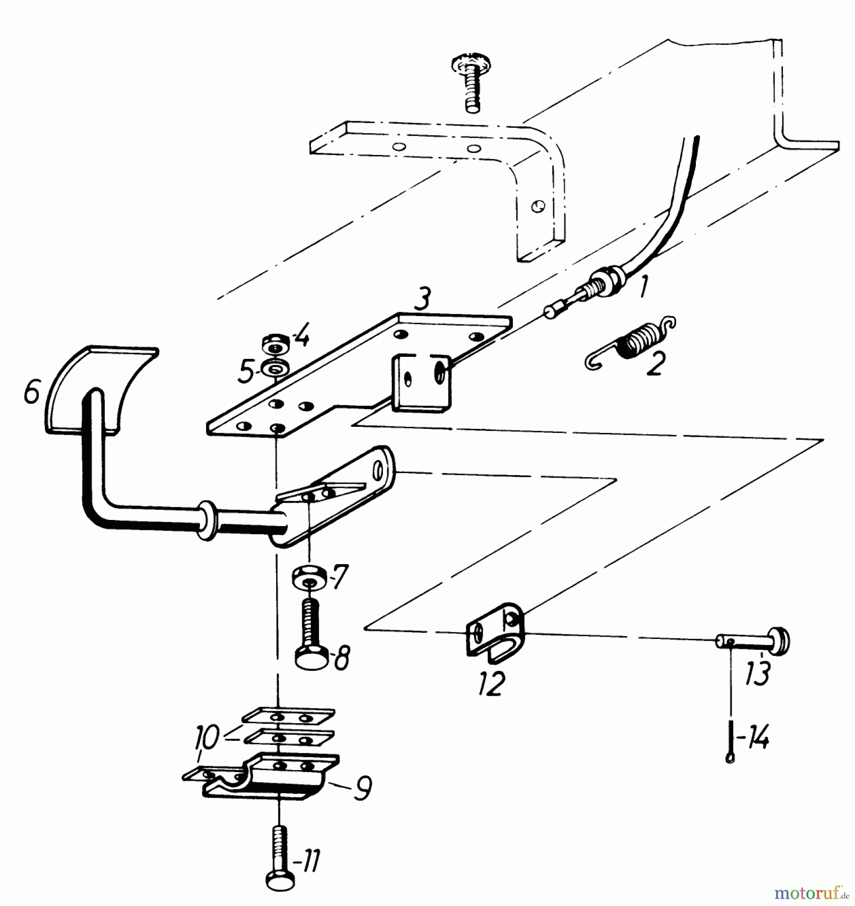 Toro Neu Mowers, Lawn & Garden Tractor Seite 2 91-20RG01 (D-250) - Toro D-250 10-Speed Tractor, 1980 ACCELERATOR PEDAL