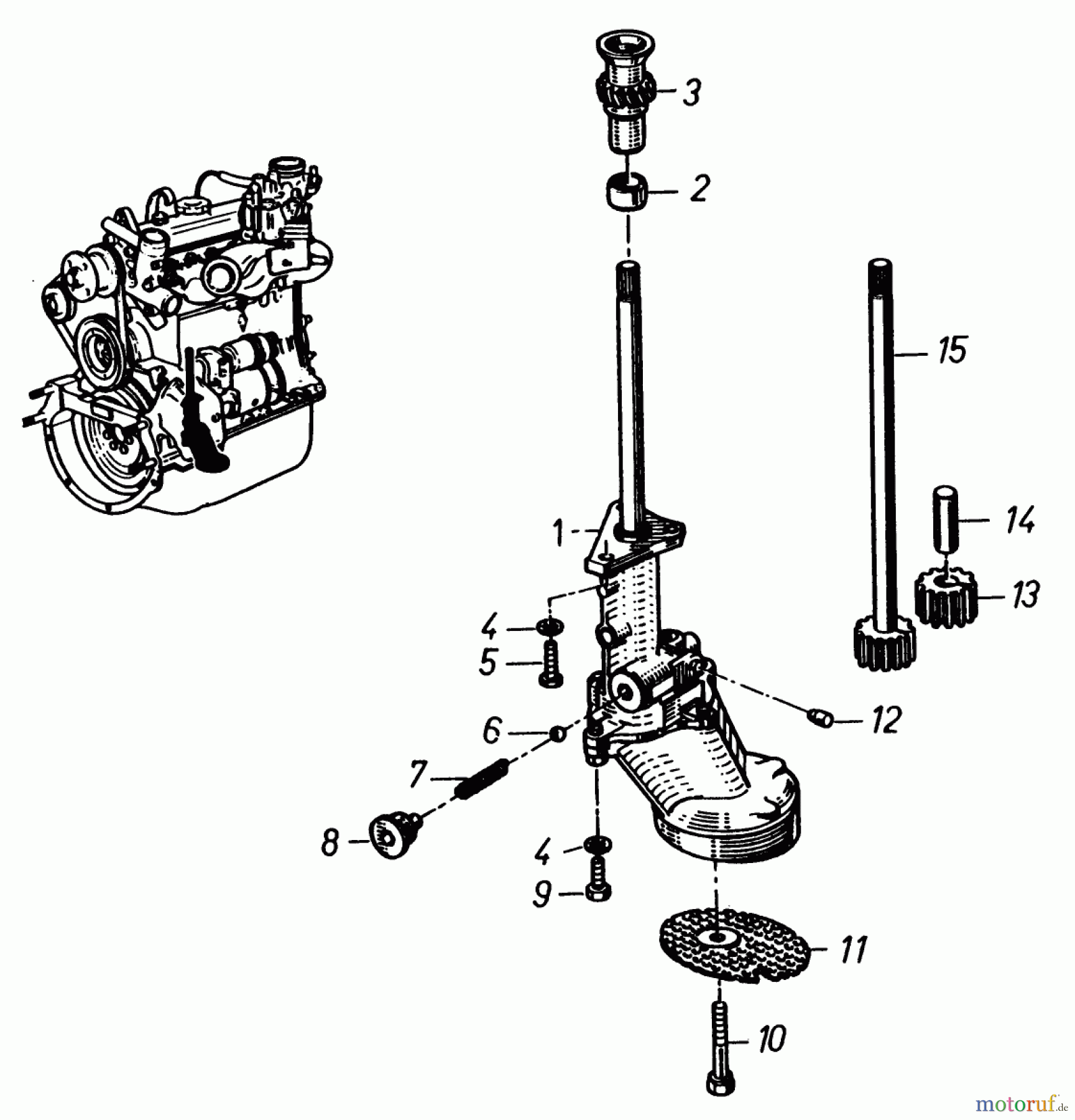 Toro Neu Mowers, Lawn & Garden Tractor Seite 2 91-20RG01 (D-250) - Toro D-250 10-Speed Tractor, 1980 OIL PUMP