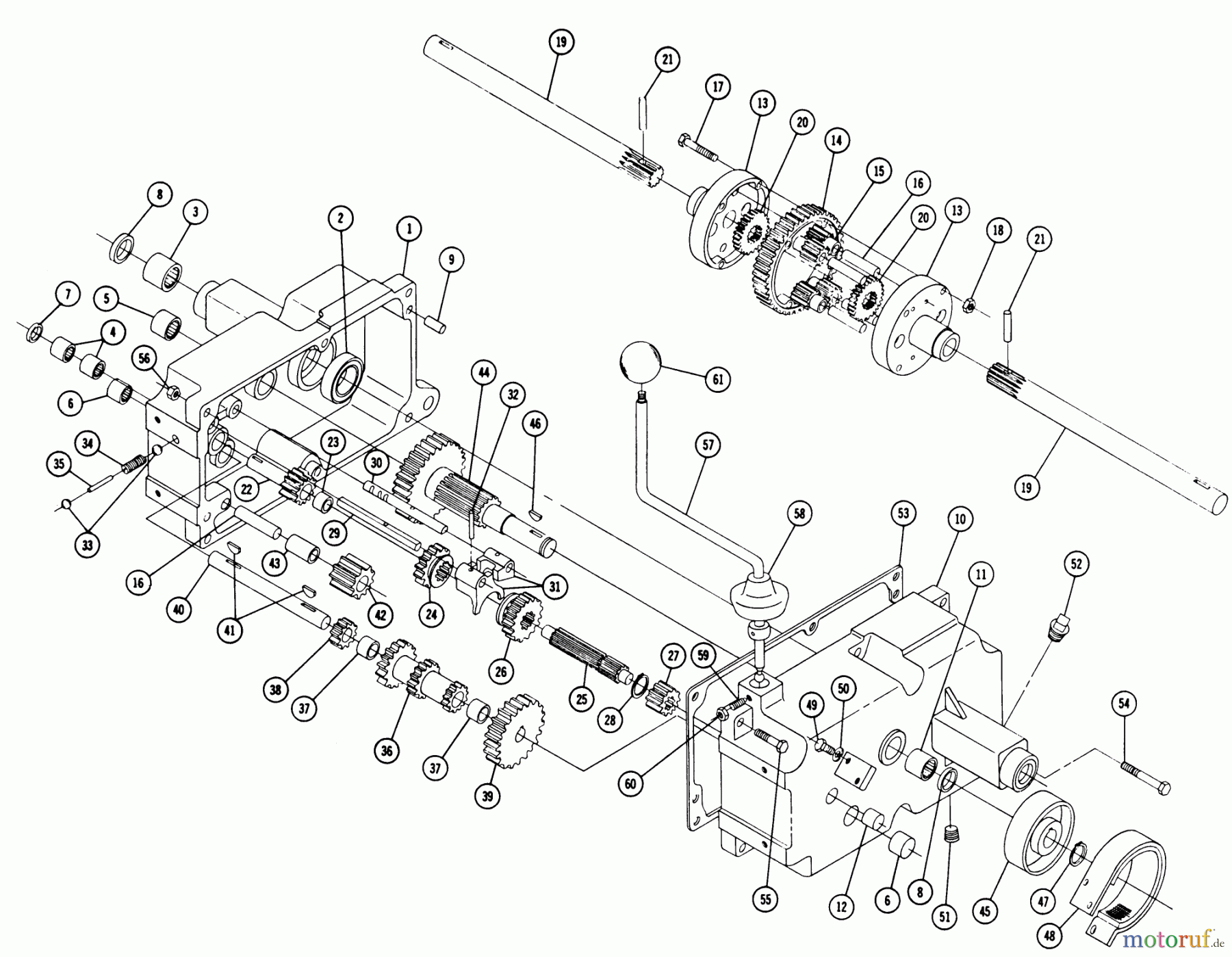 Toro Neu Mowers, Lawn & Garden Tractor Seite 2 857 - Toro 857 Tractor, 1967 PARTS LIST FOR 5053 TRANSMISSION