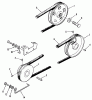 Toro 91-12K802 (C-121) - C-121 8-Speed Tractor, 1979 Ersatzteile DRIVE BELT AND PULLEYS