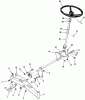 Toro 91-12K802 (C-121) - C-121 8-Speed Tractor, 1979 Ersatzteile FRONT AXLE AND STEERING