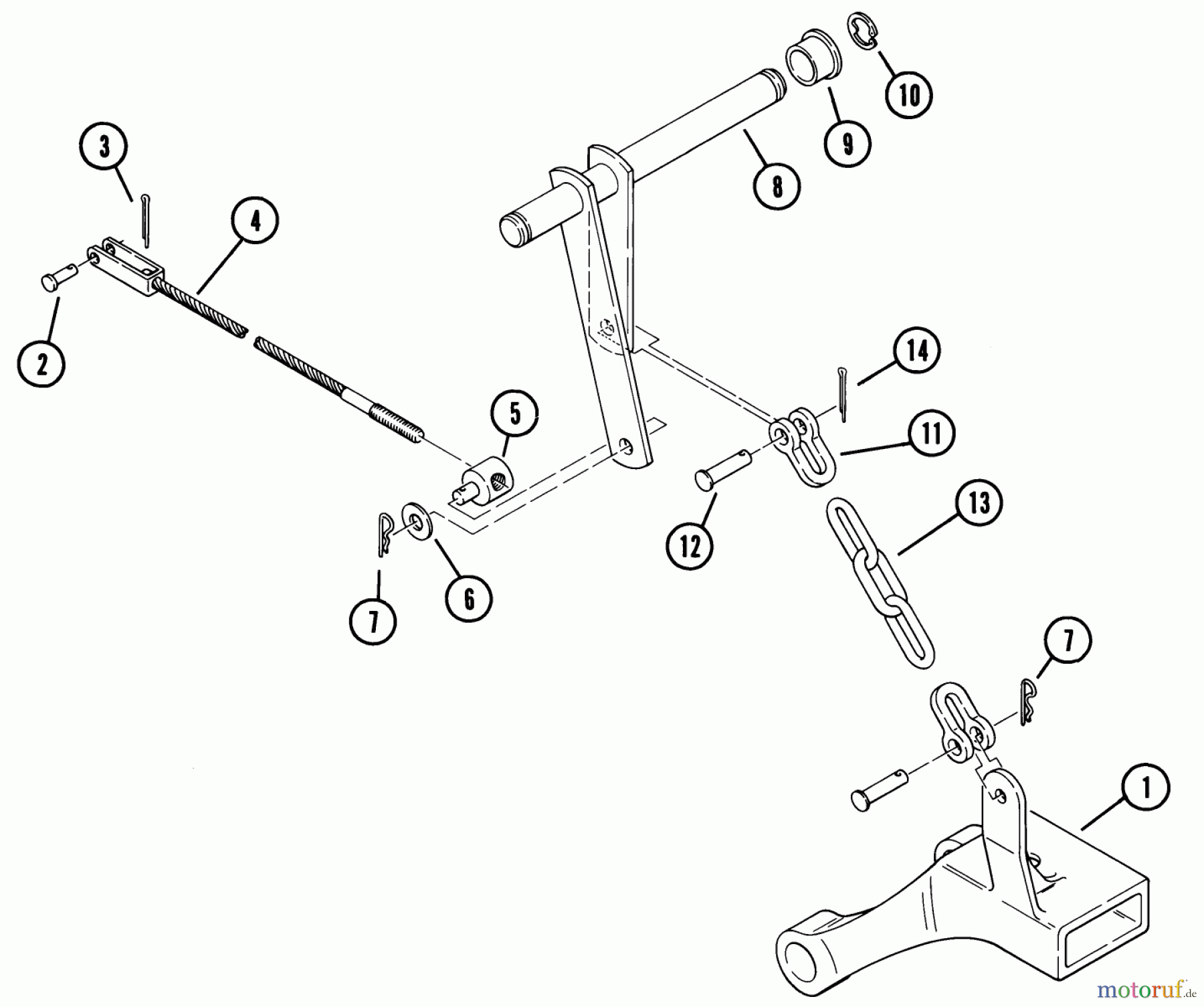 Toro Neu Accessories, Mower 85522 - Toro Slot Hitch, 1976 SLOT HITCH (FACTORY ORDER NUMBER 8-5522)