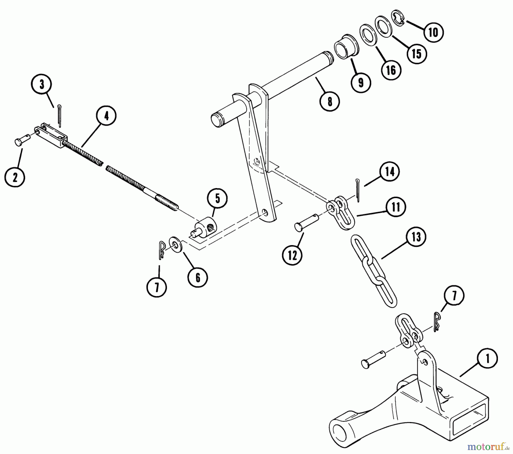 Toro Neu Accessories, Mower 85523 - Toro Slot Hitch, 1977 PARTS LIST-SLOT HITCH FACTORY ORDER NUMBER 8-5523