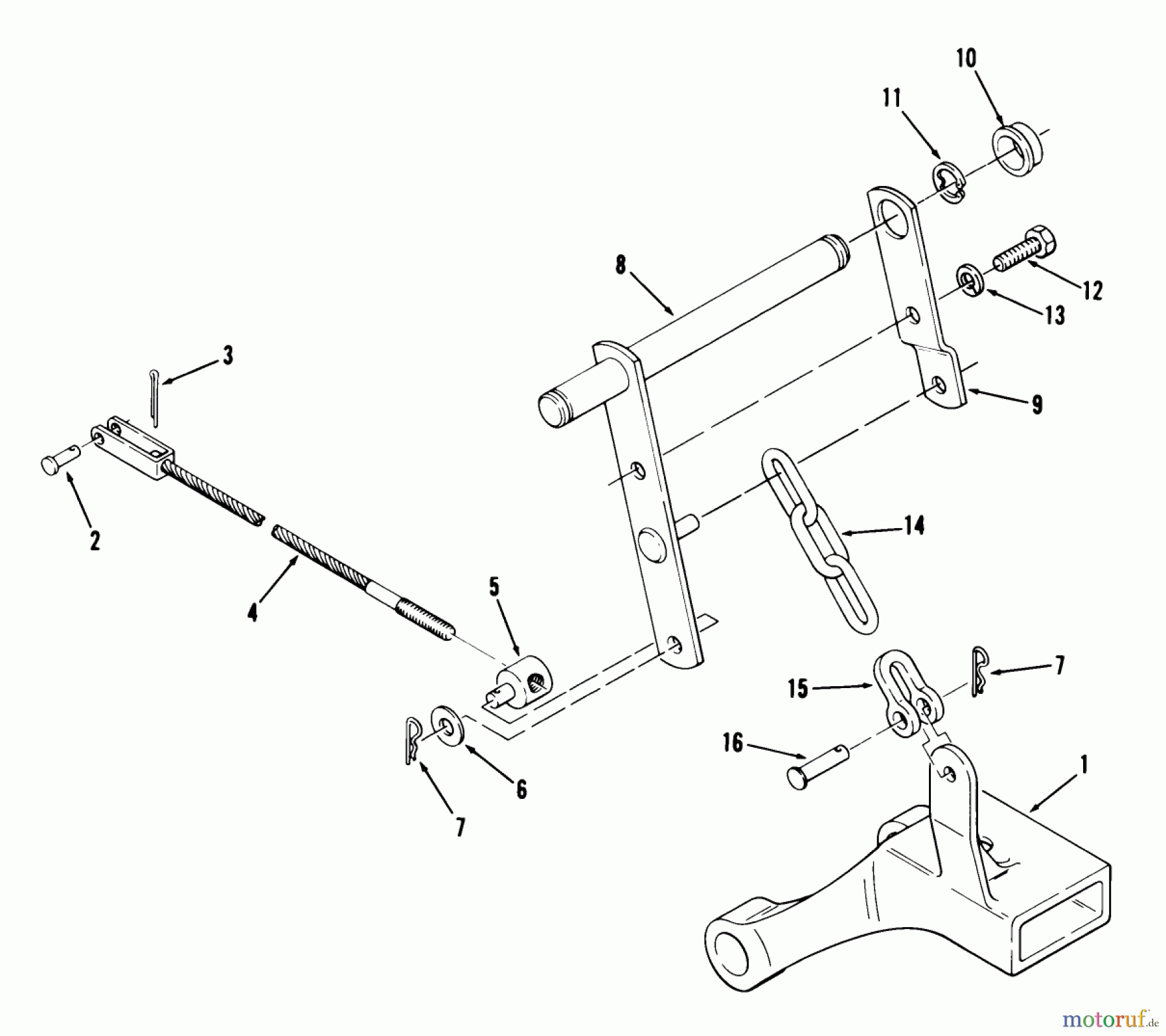 Toro Neu Accessories, Mower 85524 - Toro Slot Hitch, 1979 PARTS LIST-SLOT HITCH FACTORY ORDER NUMBER 8-5524