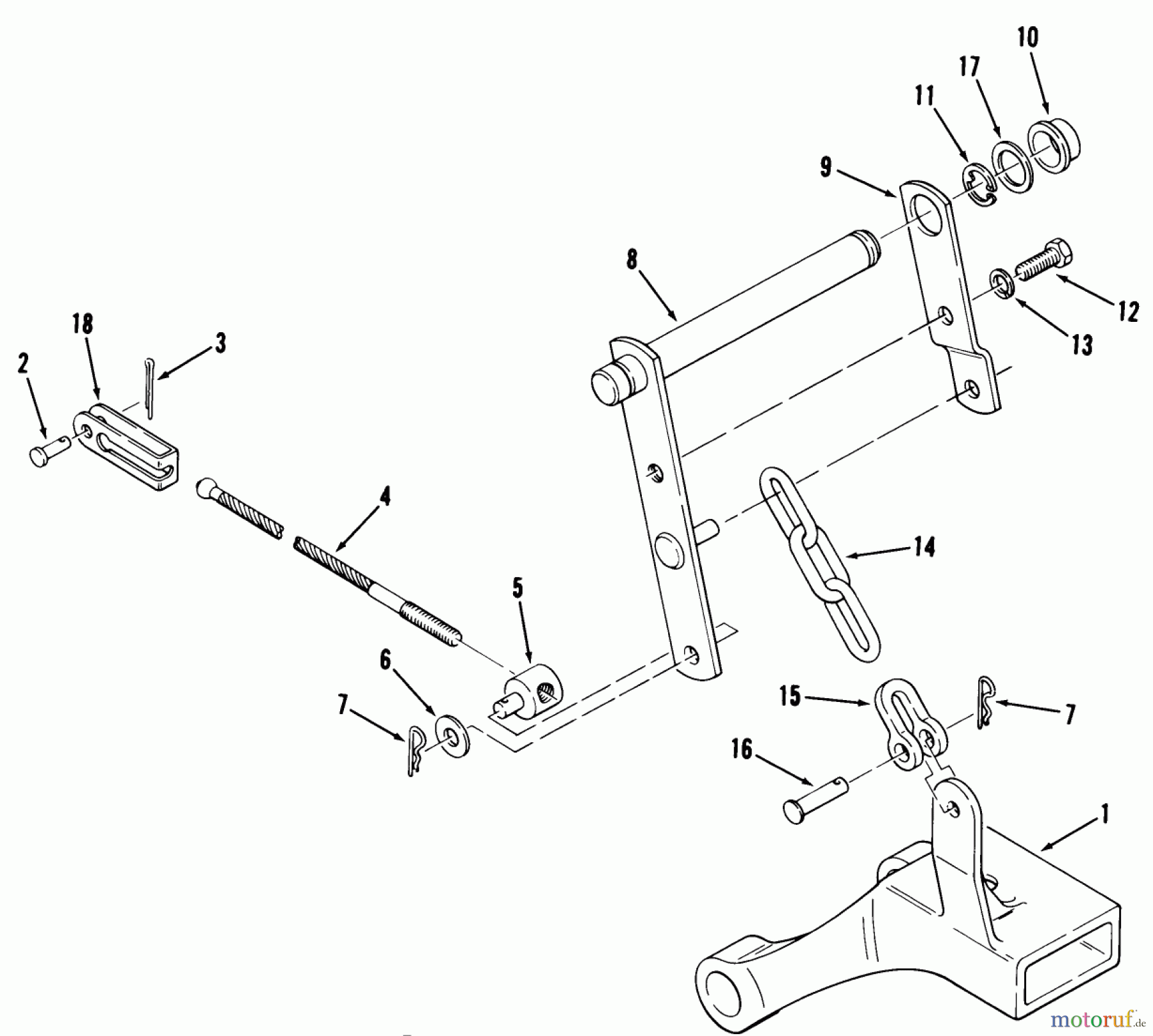 Toro Neu Accessories, Mower 85525 - Toro Slot Hitch, 1982 PARTS LIST-SLOT HITCH FACTORY ORDER NUMBER 8-5525