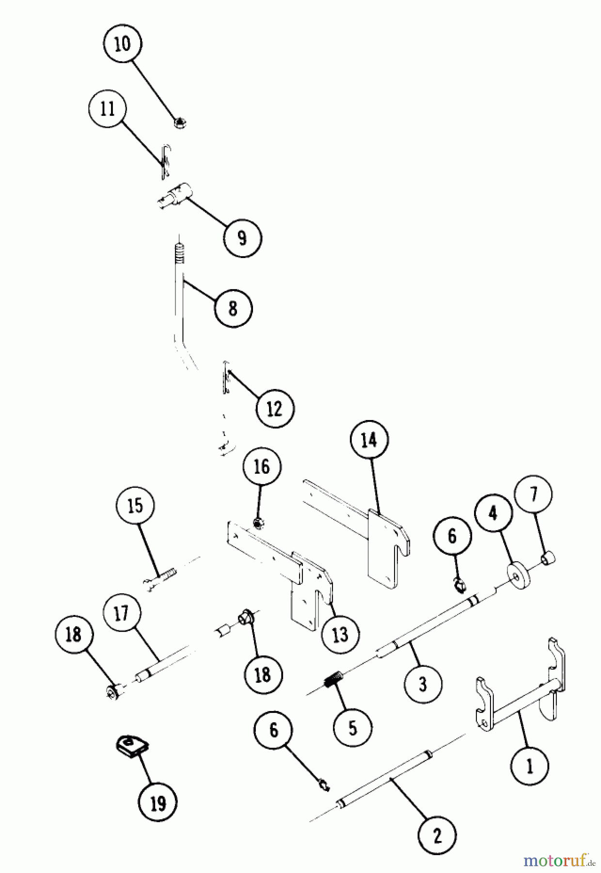 Toro Neu Accessories, Mower 85551 - Toro Front Hitch, 1973 FRONT HITCH ACCESSORY MODEL 8-5541