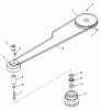 Toro 92-11BF01 (B-111) - B-111 6-Speed Tractor, 1979 Ersatzteile DRIVE BELT AND PULLEYS