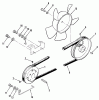Toro A1-114201 (GT-1142) - GT-1142 8-Speed Tractor, 1982 Ersatzteile DRIVE BELT AND PULLEYS