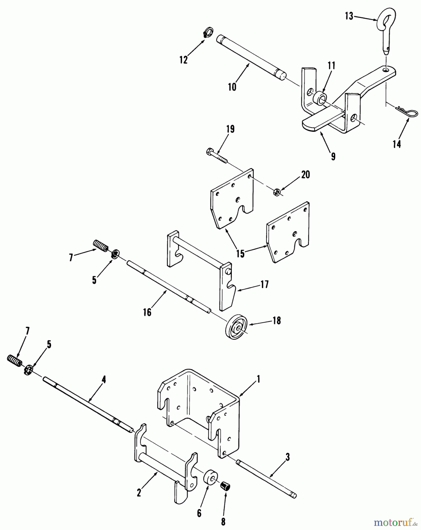 Toro Neu Mowers, Lawn & Garden Tractor Seite 2 A1-114201 (GT-1142) - Toro GT-1142 8-Speed Tractor, 1982 HITCHES