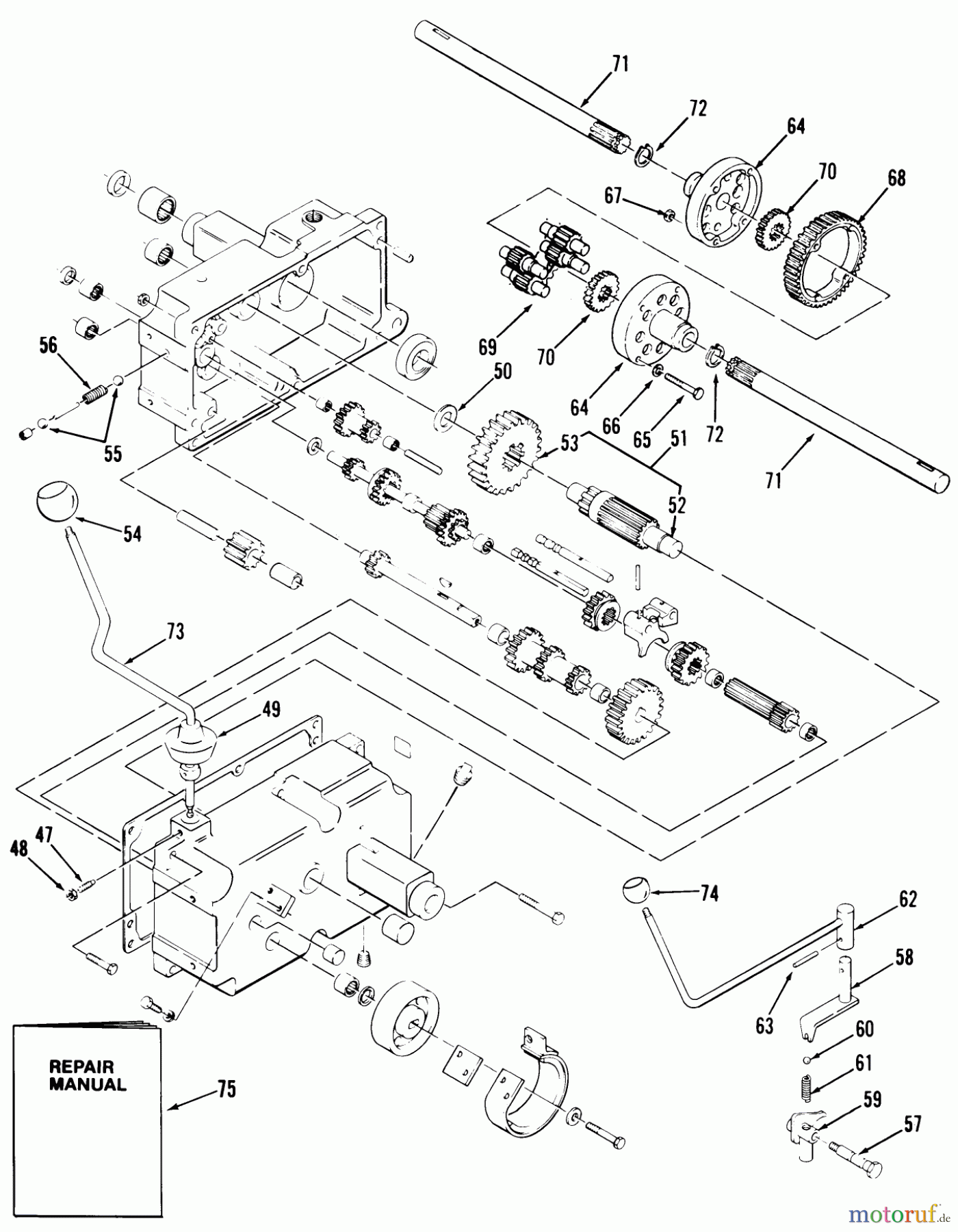 Toro Neu Mowers, Lawn & Garden Tractor Seite 2 A1-114201 (GT-1142) - Toro GT-1142 8-Speed Tractor, 1982 MECHANICAL TRANSMISSION-8 SPEED #2