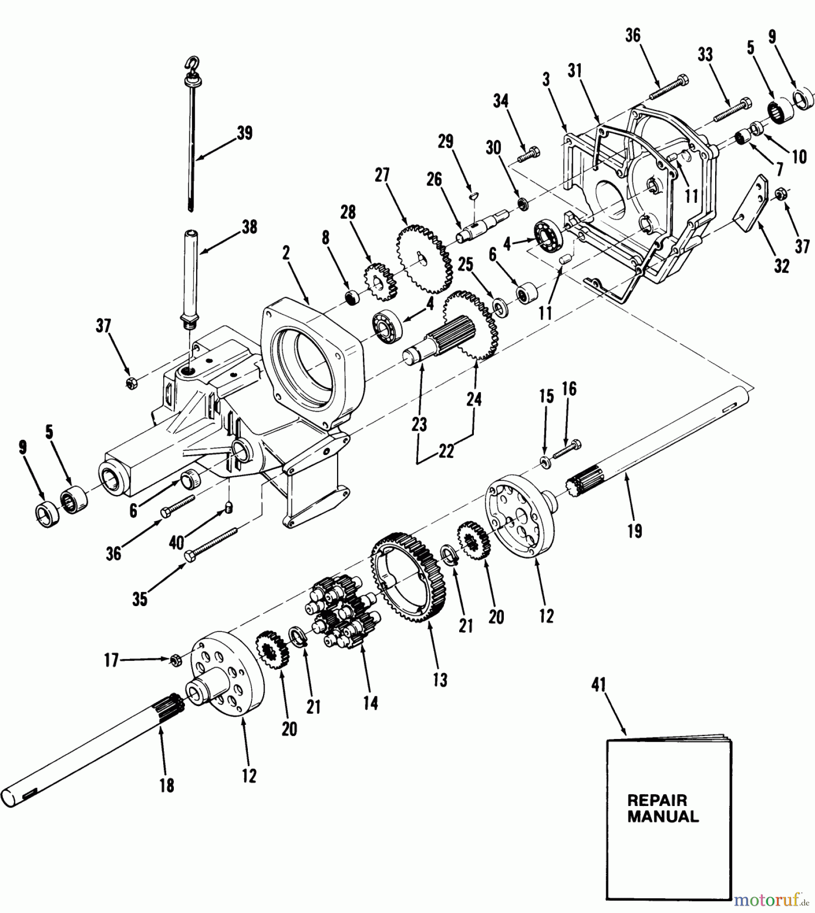 Toro Neu Mowers, Lawn & Garden Tractor Seite 2 A1-114201 (GT-1142) - Toro GT-1142 8-Speed Tractor, 1982 TRANSAXLE