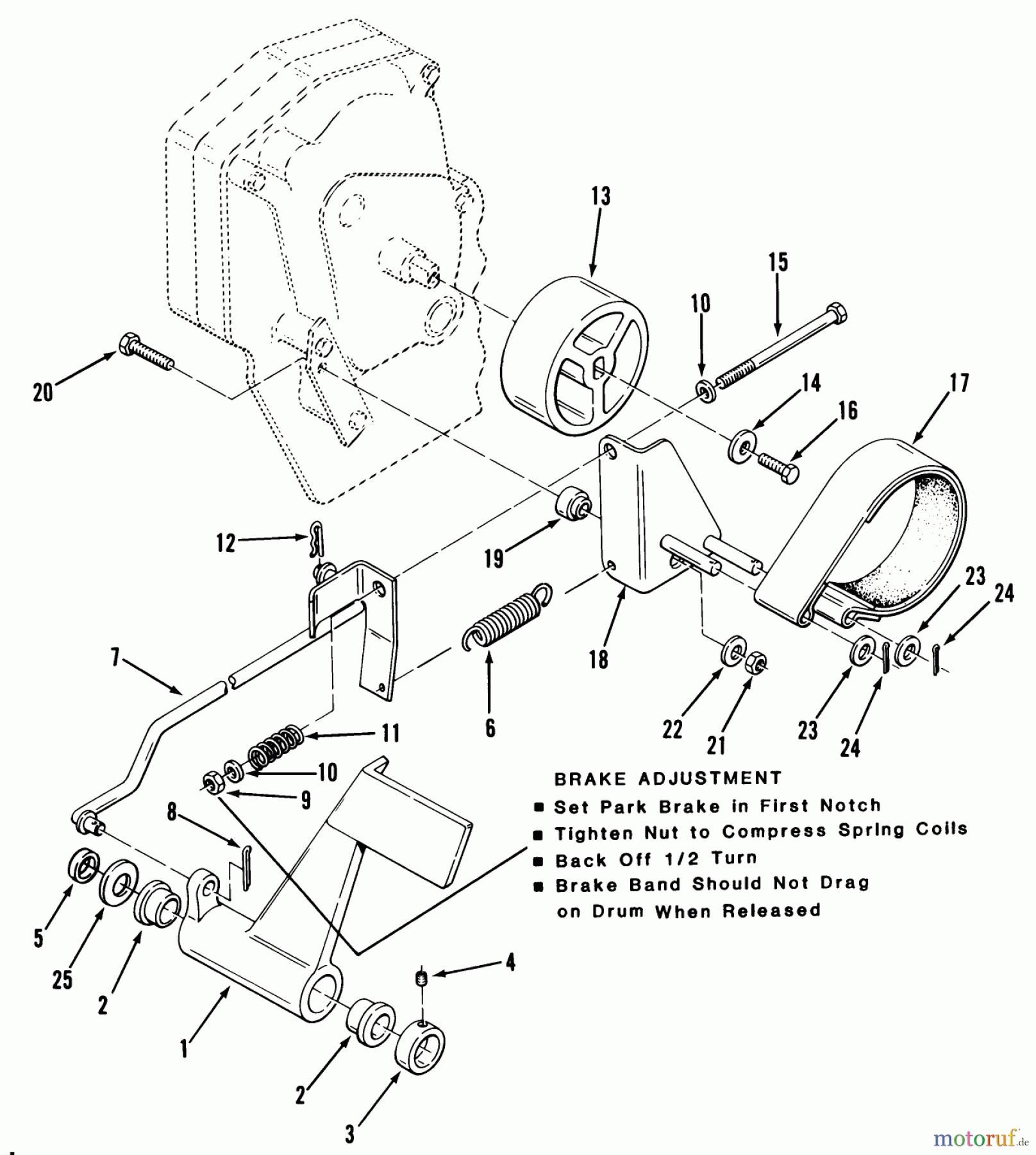 Toro Neu Mowers, Lawn & Garden Tractor Seite 2 A1-164202 (GT-1642) - Toro GT-1642 Twin 8-Speed Tractor, 1983 CLUTCH, BRAKE AND SPEED CONTROL LINKAGE #3