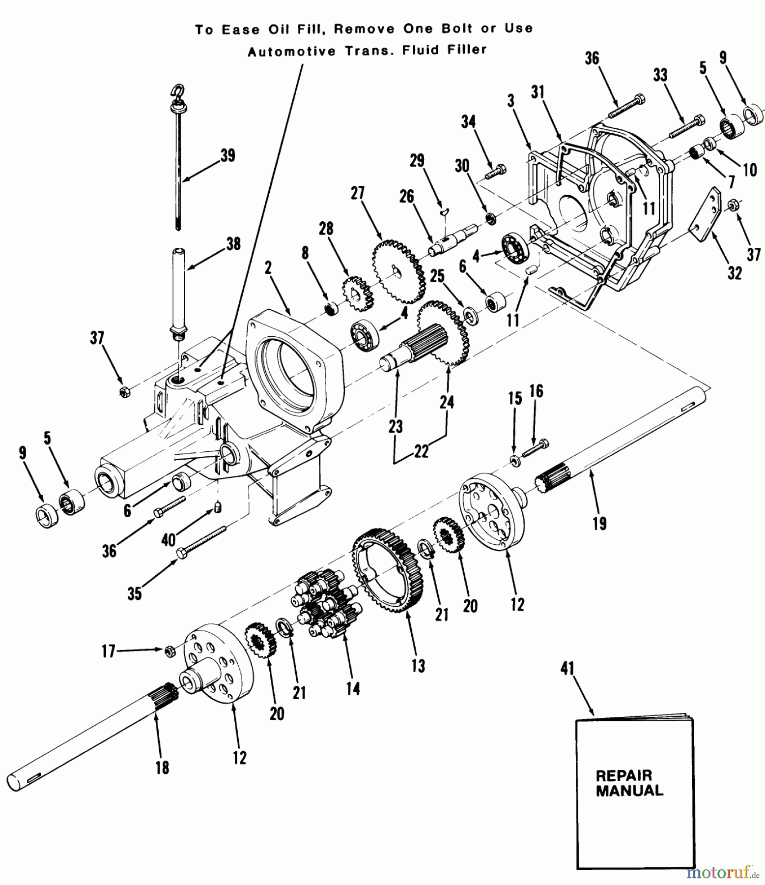 Toro Neu Mowers, Lawn & Garden Tractor Seite 2 A1-164202 (GT-1642) - Toro GT-1642 Twin 8-Speed Tractor, 1983 TRANSAXLE