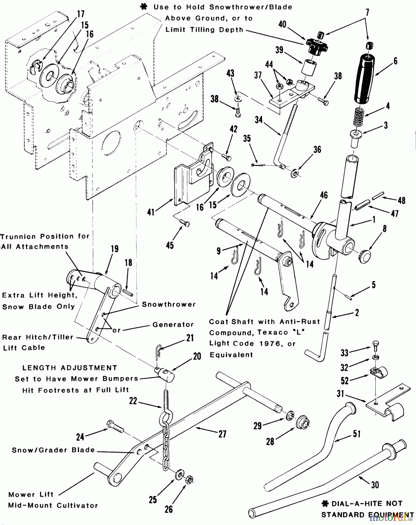 Toro Neu Mowers, Lawn & Garden Tractor Seite 2 A1-18BE01 (GT-1800) - Toro GT-1800 Twin Automatic Tractor, 1984 LIFT LINKAGE
