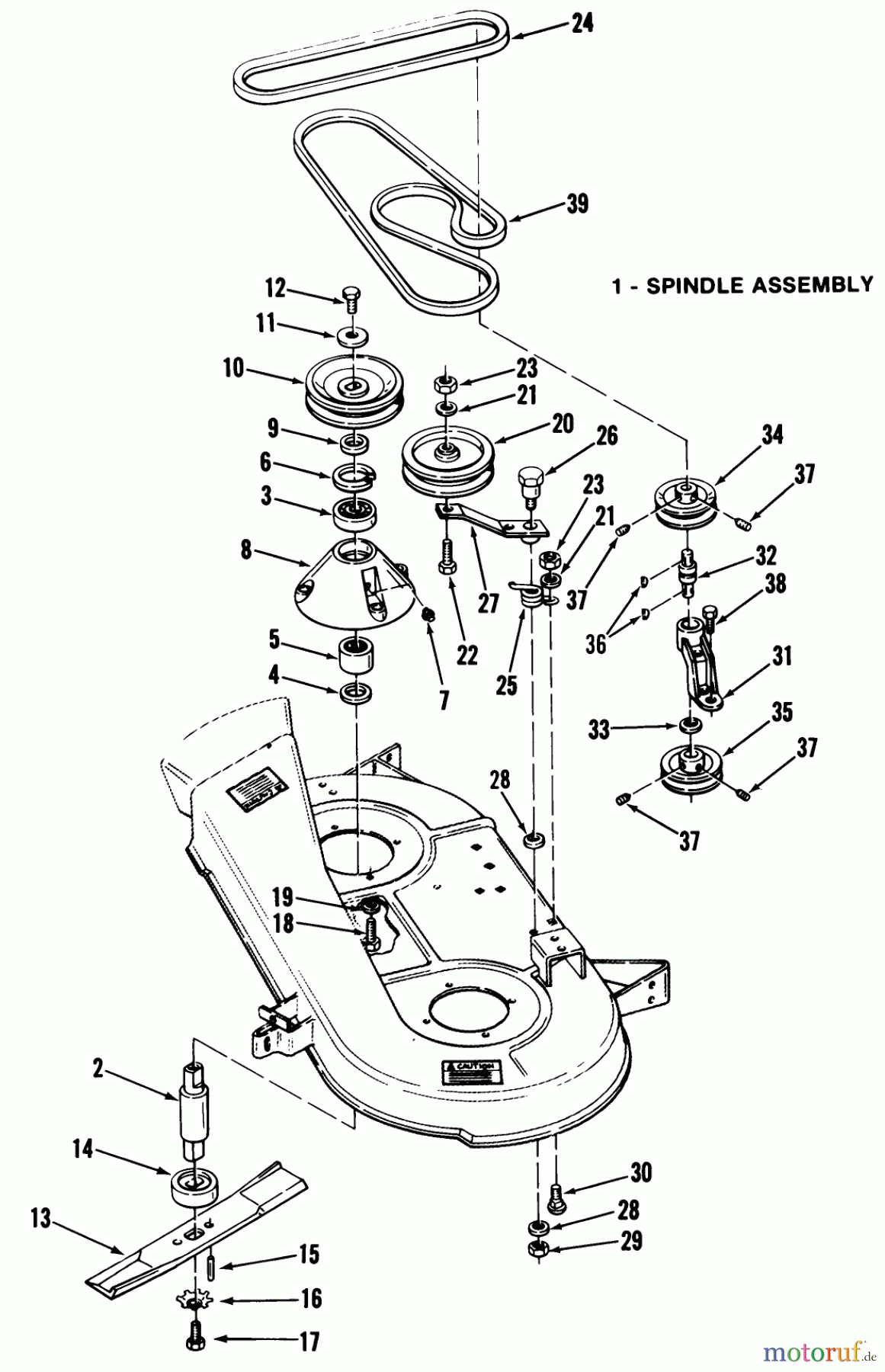 Toro Neu Mowers, Lawn & Garden Tractor Seite 2 A2-113701 (LT-1137) - Toro LT-1137 5-Speed Tractor, 1982 32 IN./81 CM MOWER SPINDLES LT-832, LT-1032