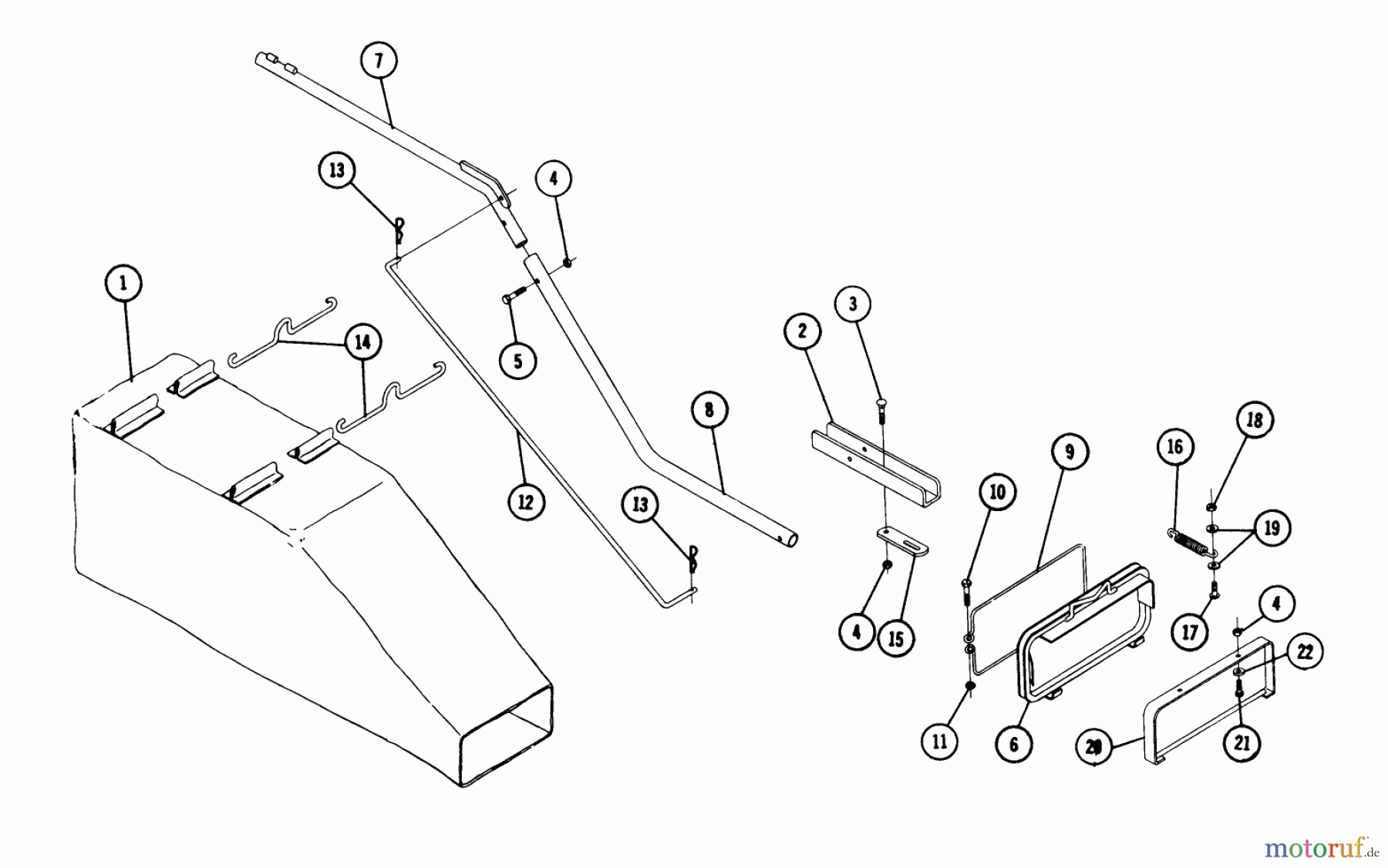  Toro Neu Accessories, Mower 86612 - Toro Grass Bag, 1975 PARTS LIST GRASS CATCHER MODEL 8-6612