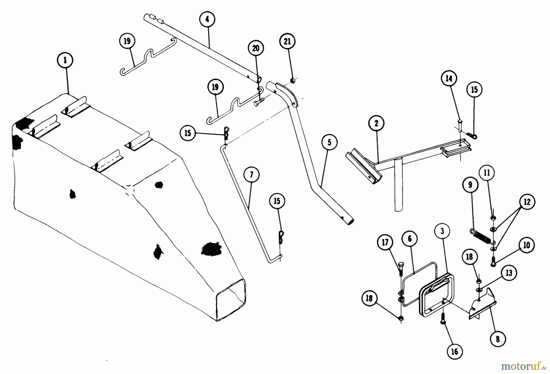 Toro Neu Accessories, Mower 86631 - Toro Grass Bag, 1970 PARTS LIST-GRASS CATCHER FACTORY ORDER NUMBER 8-6632 (FORMERLY 8-6631)