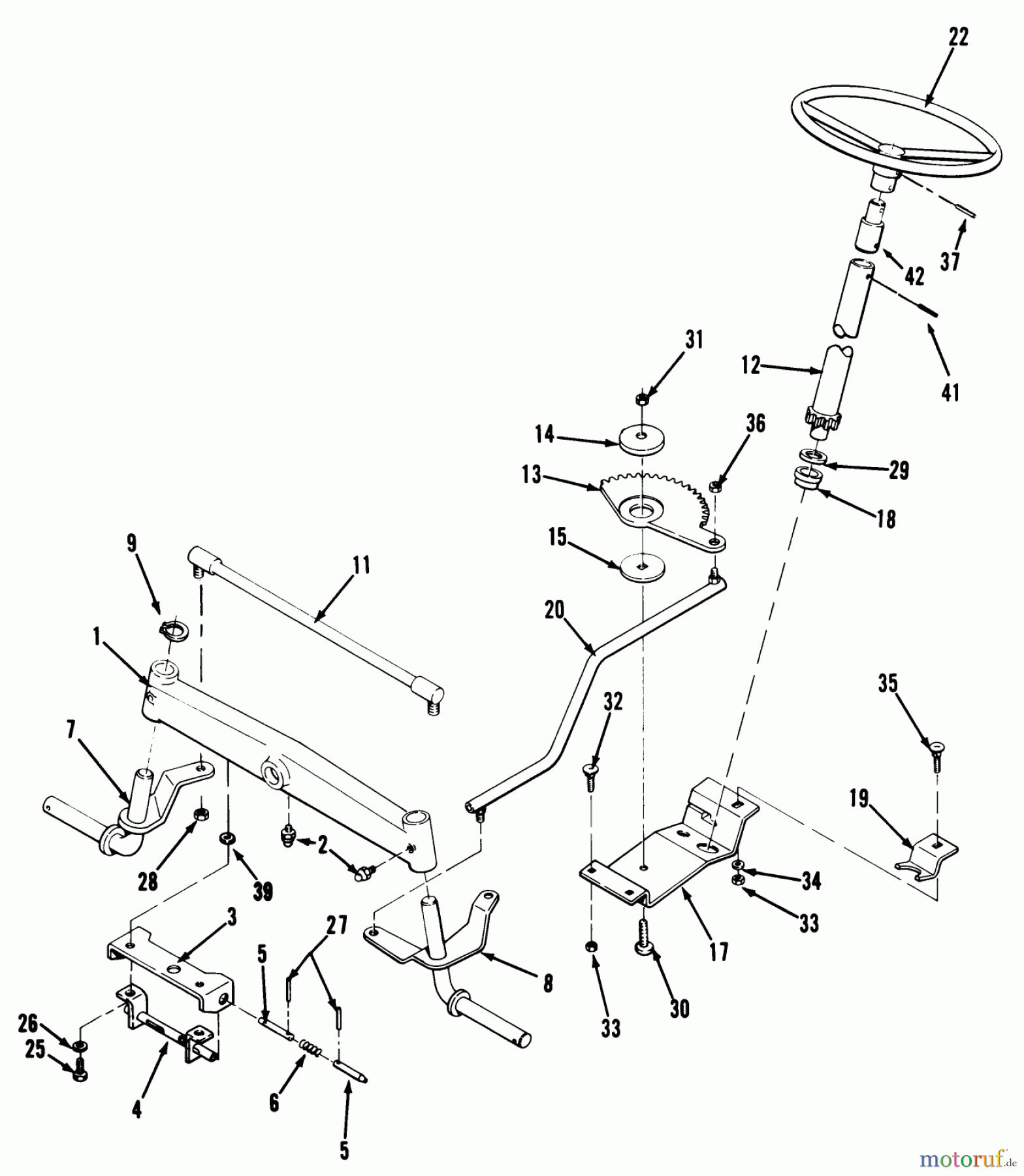 Toro Neu Mowers, Lawn & Garden Tractor Seite 2 A2-12KE02 (212-H) - Toro 212-H Tractor, 1991 (1000001-1999999) FRONT AXLE & STEERING ASSEMBLY