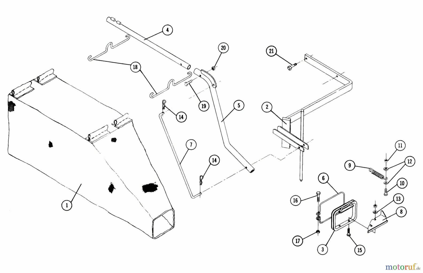 Toro Neu Accessories, Mower 86650 - Toro Grass Bag, 1975 PARTS LIST GRASS CATCHER-FACTORY ORDER NUMBER 8-6650 #1