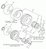 Toro B1-12R801 (512-D) - 512-D 8-Speed Tractor, 1986 Ersatzteile WHEELS AND TIRES