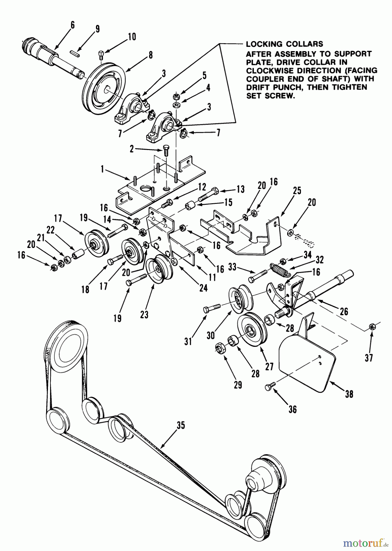 Toro Neu Accessories 83231 - Toro Rear PTO, 1982 PARTS LIST FOR REAR PTO FACTORY ORDER NUMBER 8-3231