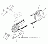 Toro B1-16O802 (316-8) - 316-8 Garden Tractor, 1989 Ersatzteile DRIVE BELT AND PULLEYS
