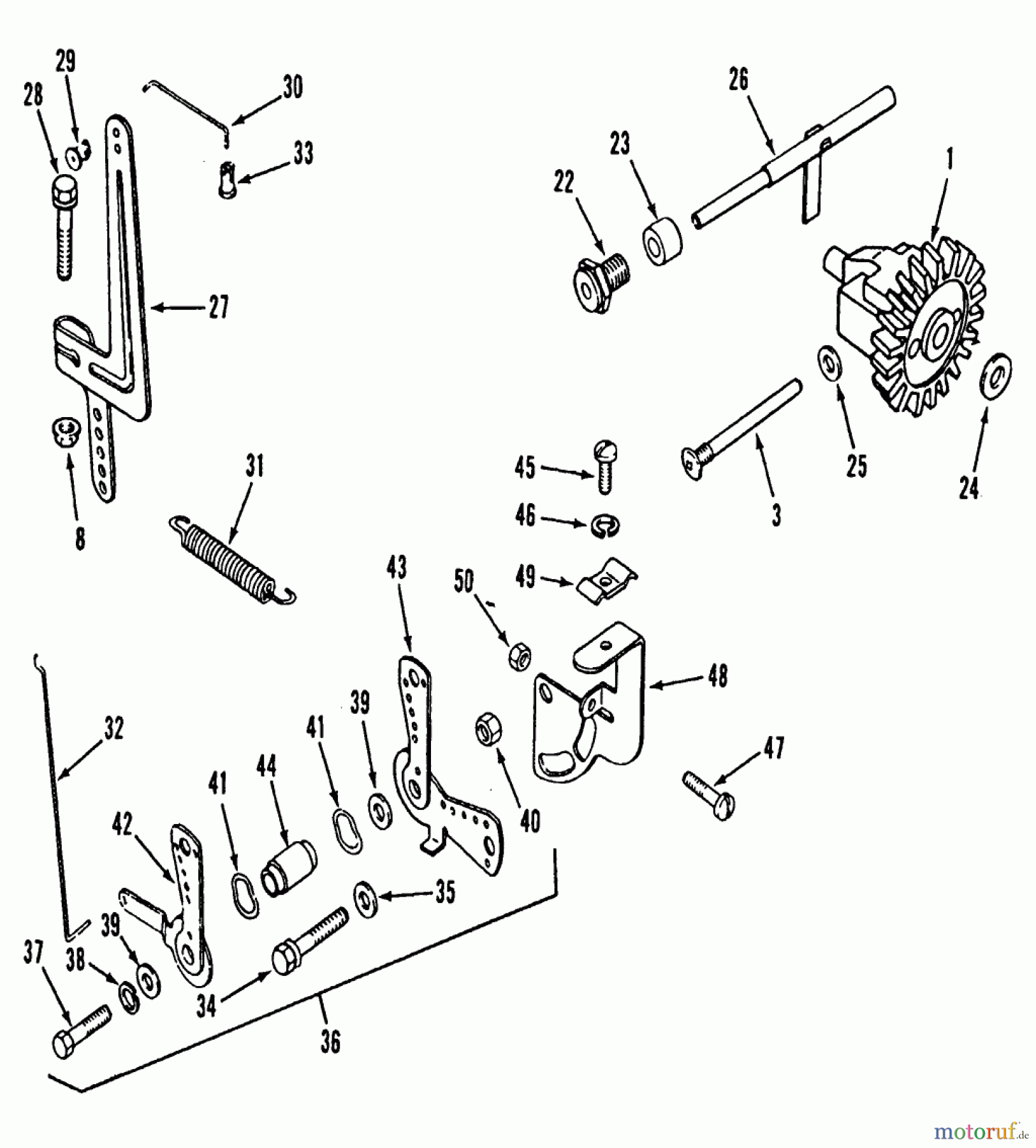 Toro Neu Mowers, Lawn & Garden Tractor Seite 2 R1-16O801 (316-8) - Toro 316-8 Garden Tractor, 1990 KOHLER GOVERNOR LINKAGE